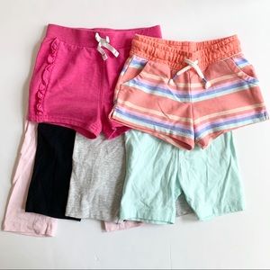 Lot of 6 Girls 5T Shorts Old Navy, Cat & Jack, etc